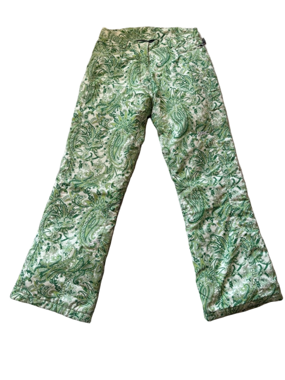 SERAC Vintage Rare Thermolite Ski Snowboarding Green Paisley Pants Size Medium